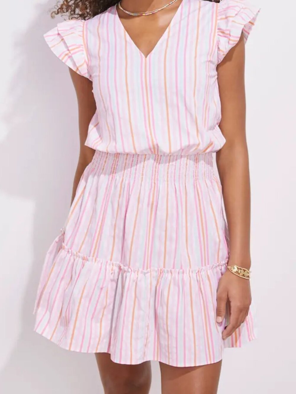 Vineyard Vines Harbor Stripe Smock Waist Dress